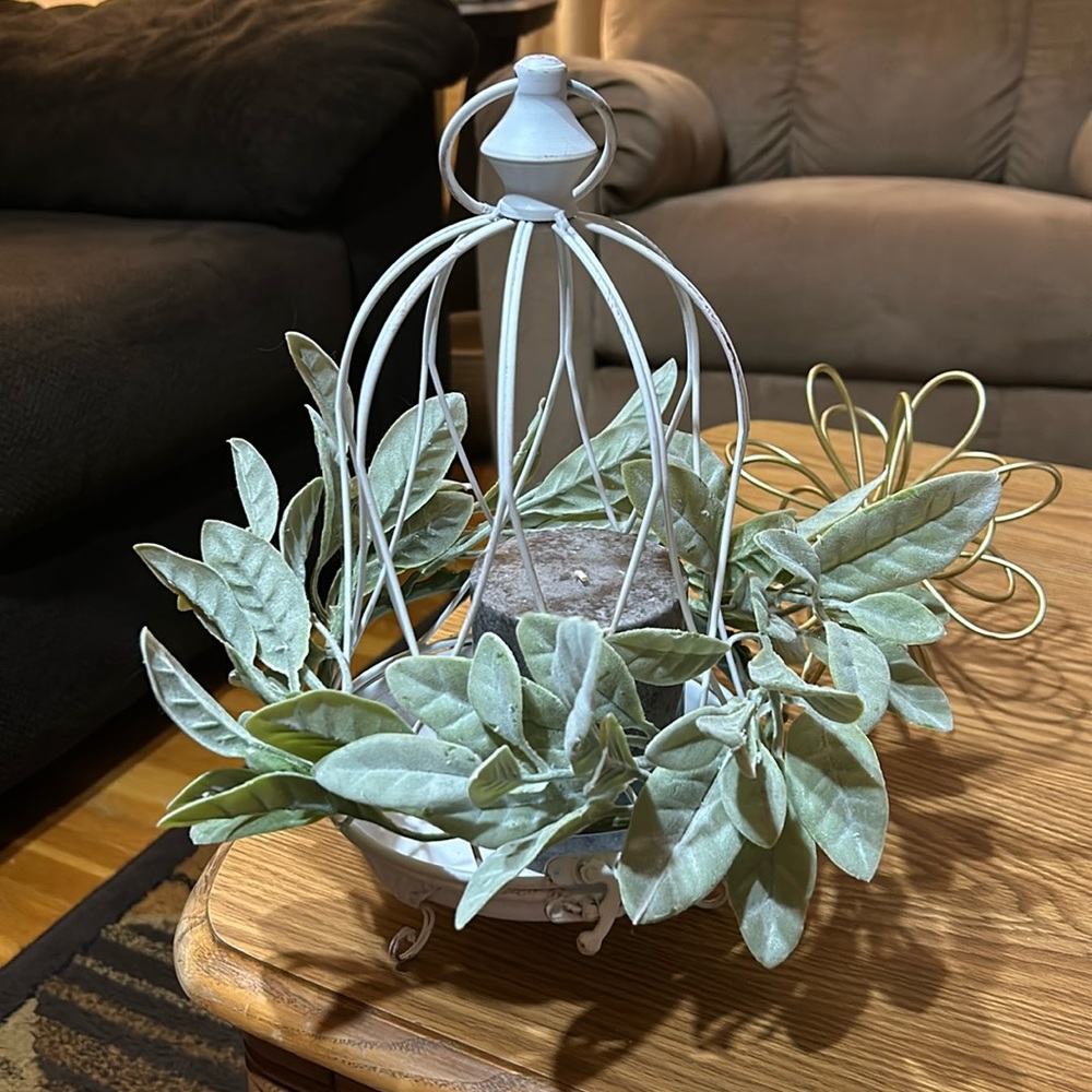 White decorative birdcage